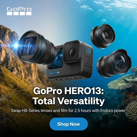 GoPro banner generated by Aiter: GoPro HERO13: Total Versatility
