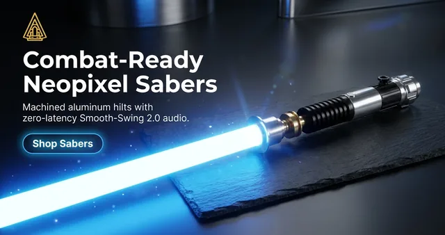Jedi Master Sabers banner generated by Aiter: Combat-Ready Neopixel Sabers