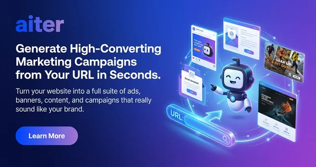 Aiter display banner: Generate high-converting marketing campaigns from your URL in seconds